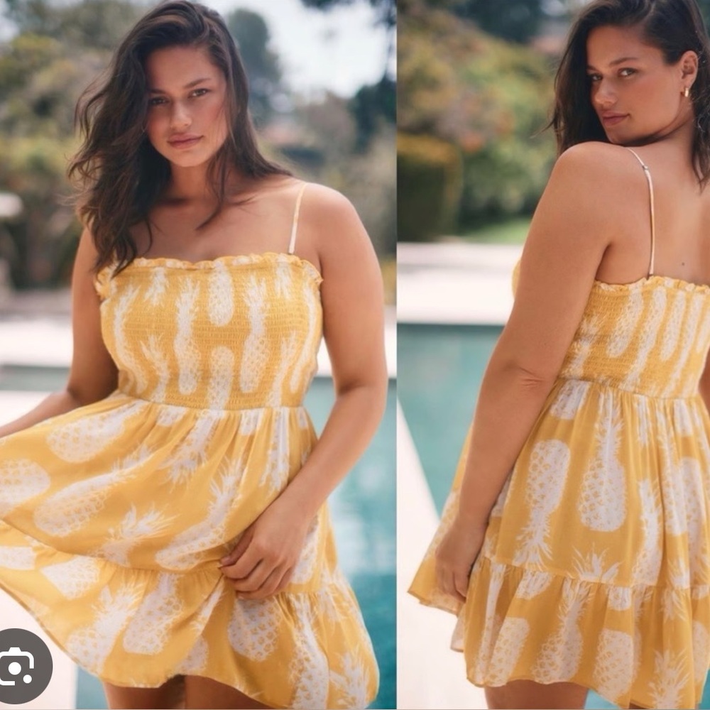 Anthropologie Yellow and White midi dress - Picture 5 of 5